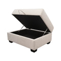 Scottsdale Beige Storage Ottoman Beige Wood Polyester Blend