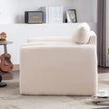 Modern Style Chenille Oversized Armchair Accent Chair Single Sofa Lounge Chair 38.6'' W For Living Room, Bedroom,Cream Cream Chenille