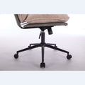 Oversize Seat Cirss Cross Chair With Wheels, Elegant Design Computer Chair, Adjustable Height 360 Rolling Swivel Home Office Chair For Small Space, Dressing Room, Living Room Gray Pink Pink Grey Primary Living Space Casual Foam Pu Leather