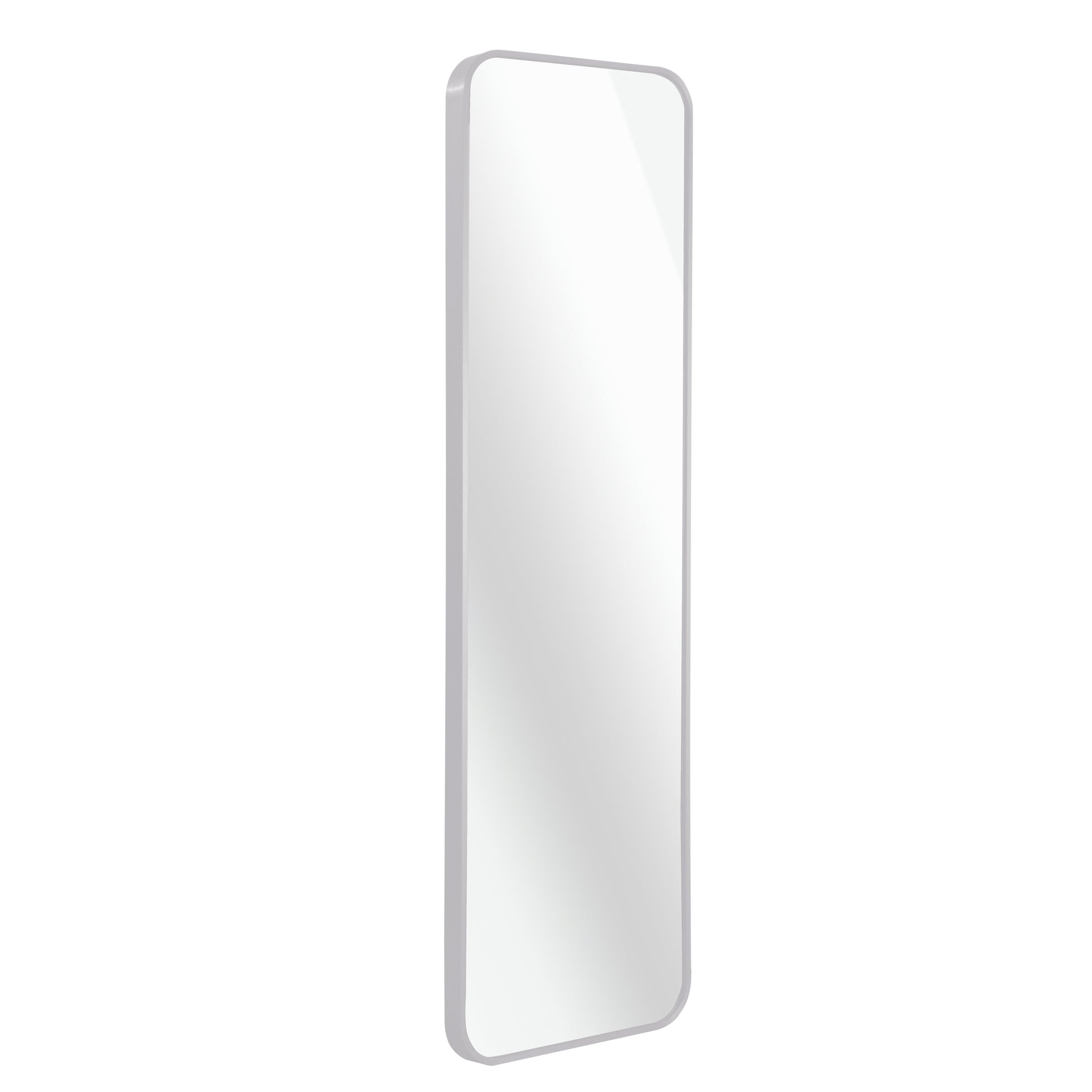 Silver 47 X 14In Door Mirror Silver Classic Mdf Glass Aluminium Alloy