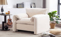 Modern Style Chenille Oversized Armchair Accent Chair Single Sofa Lounge Chair 38.6'' W For Living Room, Bedroom,Cream Cream Chenille