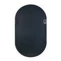 Black 20 X 33 Inch Metal Oval Mirror Black Classic Mdf Glass Aluminium Alloy