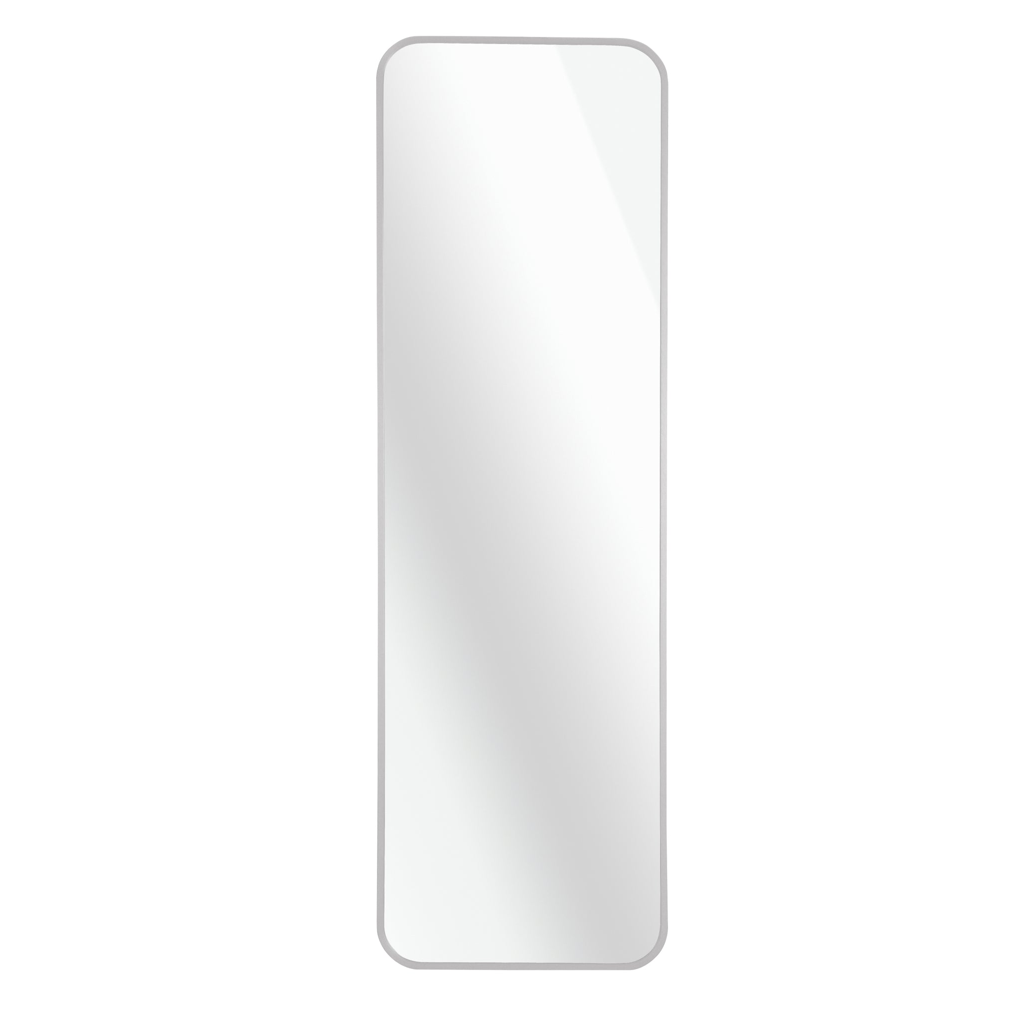 Silver 47 X 14In Door Mirror Silver Classic Mdf Glass Aluminium Alloy