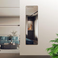 Black 47 X 14In Door Mirror Black Classic Mdf Glass Aluminium Alloy