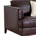 Aspen Brown Top Grain Leather Chair Brown Wood Leather