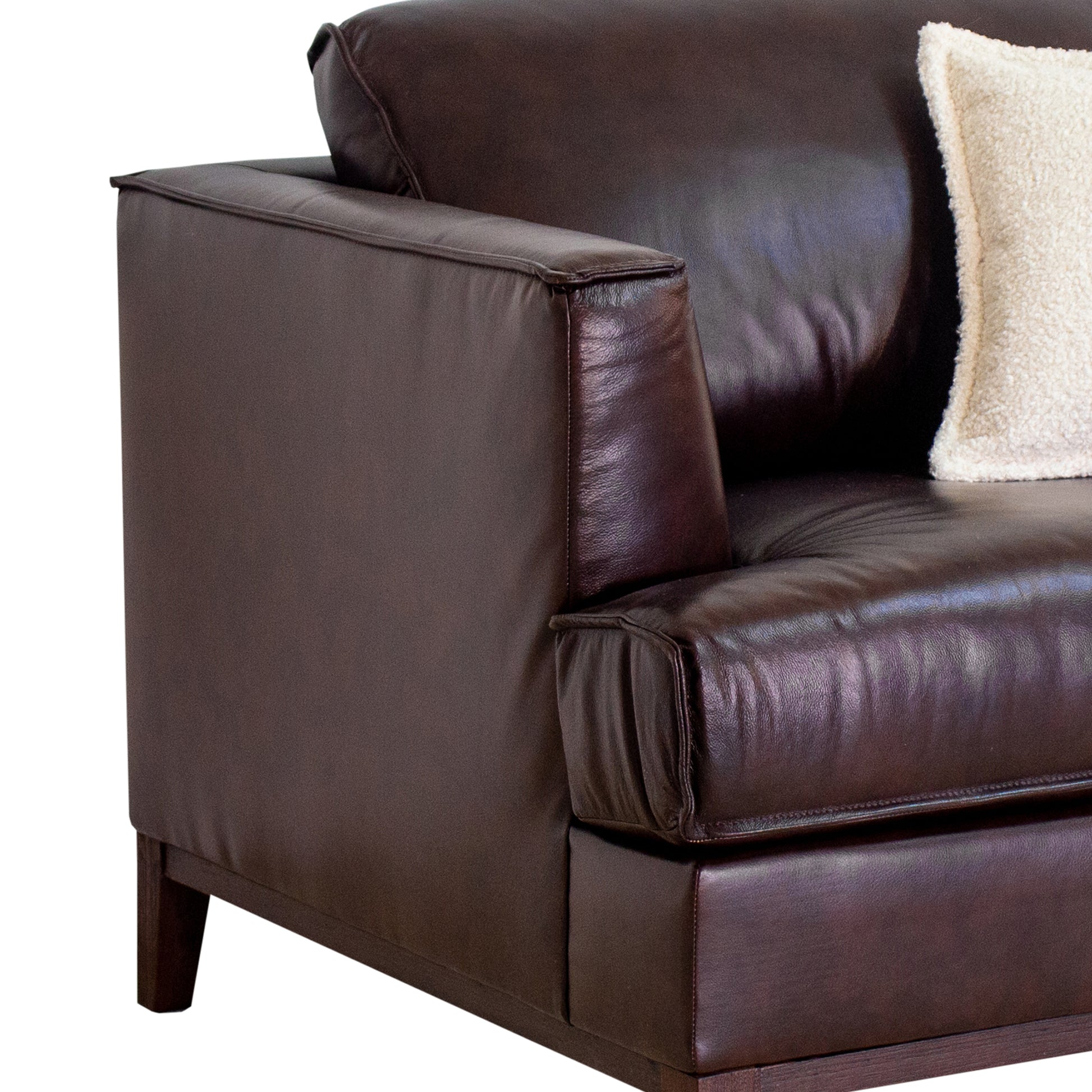 Aspen Brown Top Grain Leather Chair Brown Wood Leather
