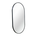 Black 20 X 28 Inch Metal Oval Mirror Black Classic Mdf Glass Aluminium Alloy