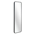 Black 47 X 14In Door Mirror Black Classic Mdf Glass Aluminium Alloy