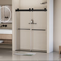 56 60 In. W X 76 In. H Frameless Soft Closing Shower Door, Double Sliding Shower Door, 5 16