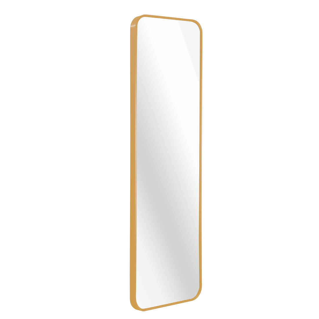 Gold 47 X 14In Door Mirror Golden Classic Mdf Glass Aluminium Alloy