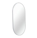 Silver 20 X 28 Inch Metal Oval Mirror Silver Classic Mdf Glass Aluminium Alloy