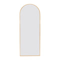 Gold 71X27.5 Inch Metal Arch Stand Full Length Mirror Gold Classic Mdf Glass Aluminium Alloy