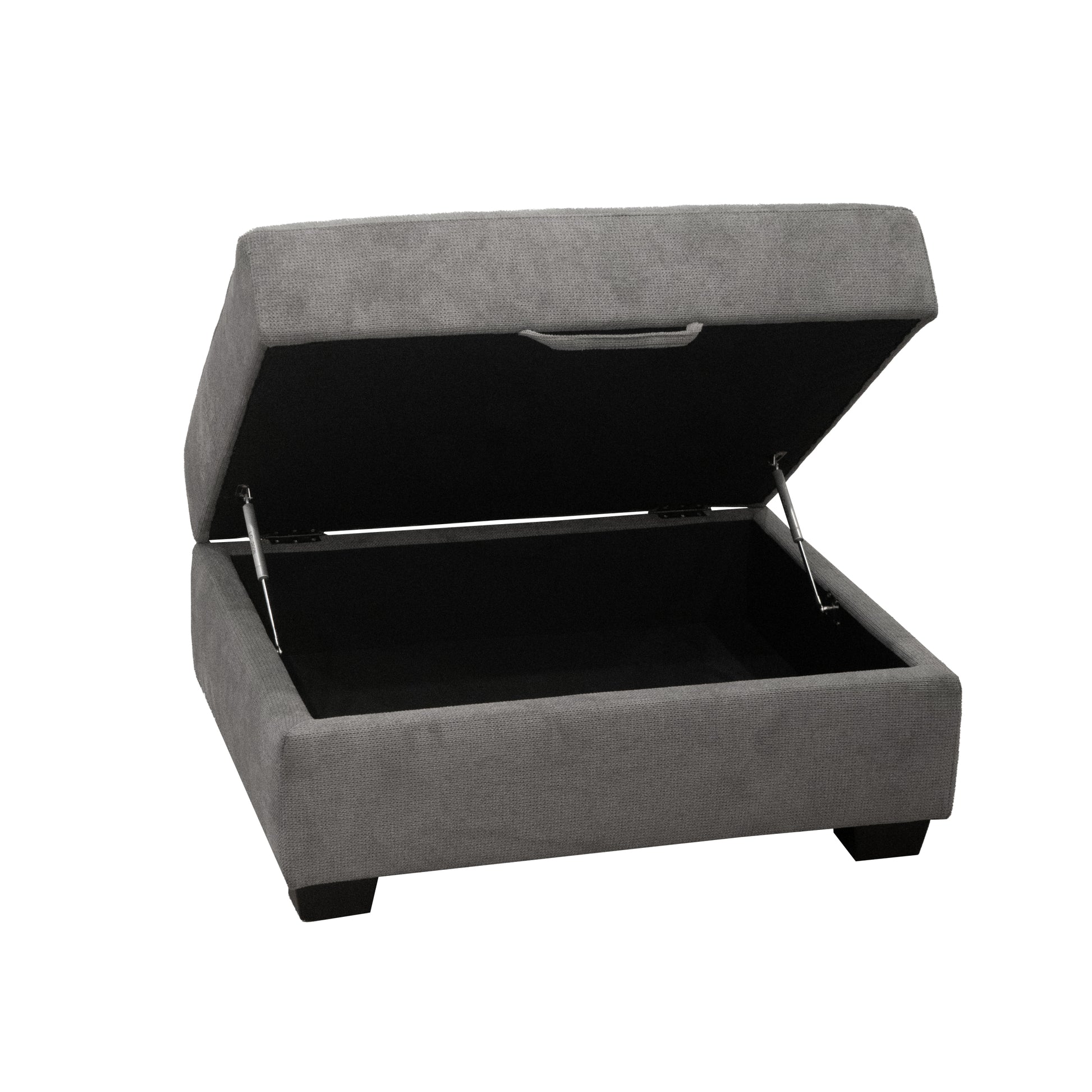 Scottsdale Grey Storage Ottoman Grey Wood Polyester Blend