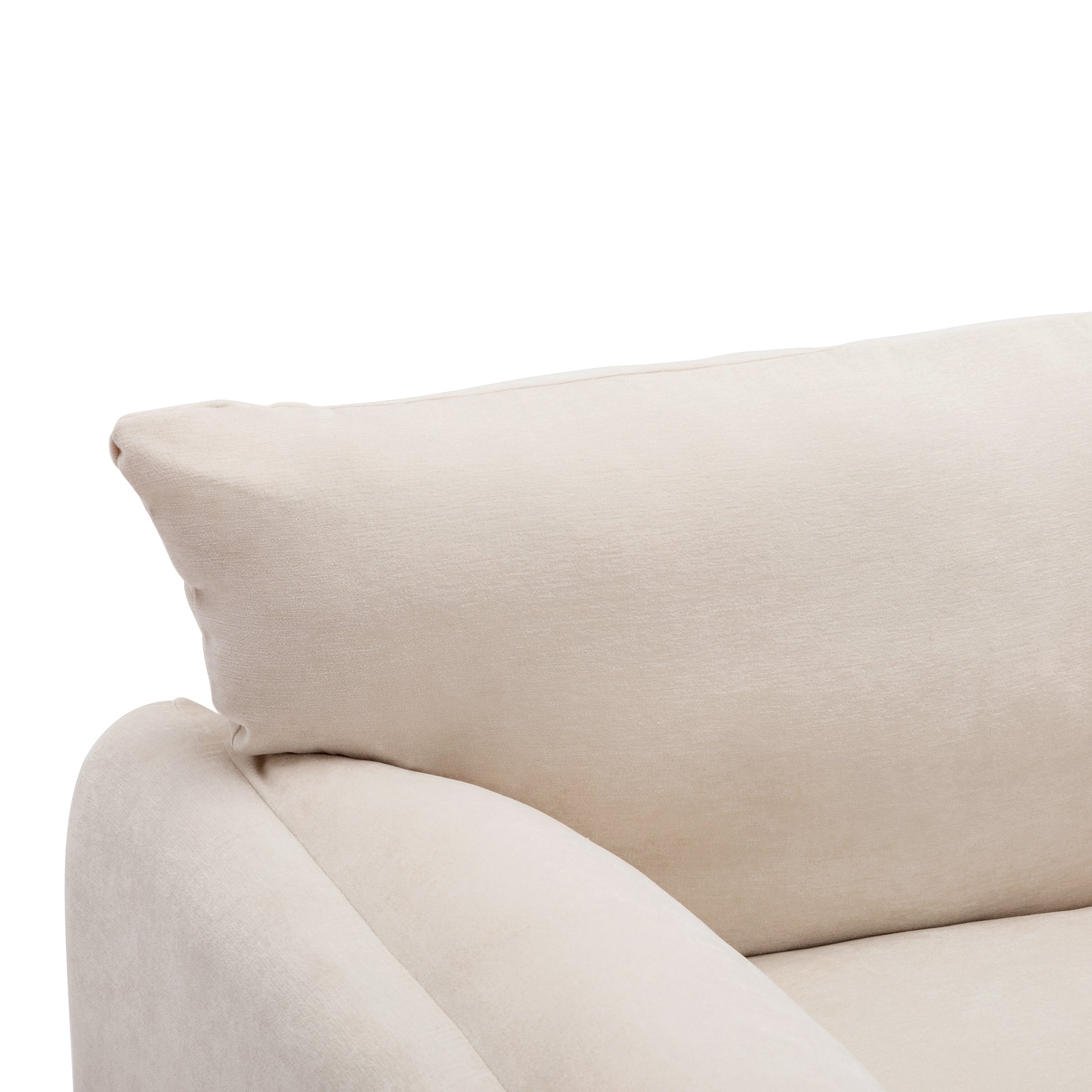 Modern Style Chenille Oversized Armchair Accent Chair Single Sofa Lounge Chair 38.6'' W For Living Room, Bedroom,Cream Cream Chenille