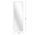 Silver 47 X 14In Door Mirror Silver Classic Mdf Glass Aluminium Alloy