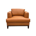 Aspen Cognac Top Grain Leather Chair Camel Wood Leather