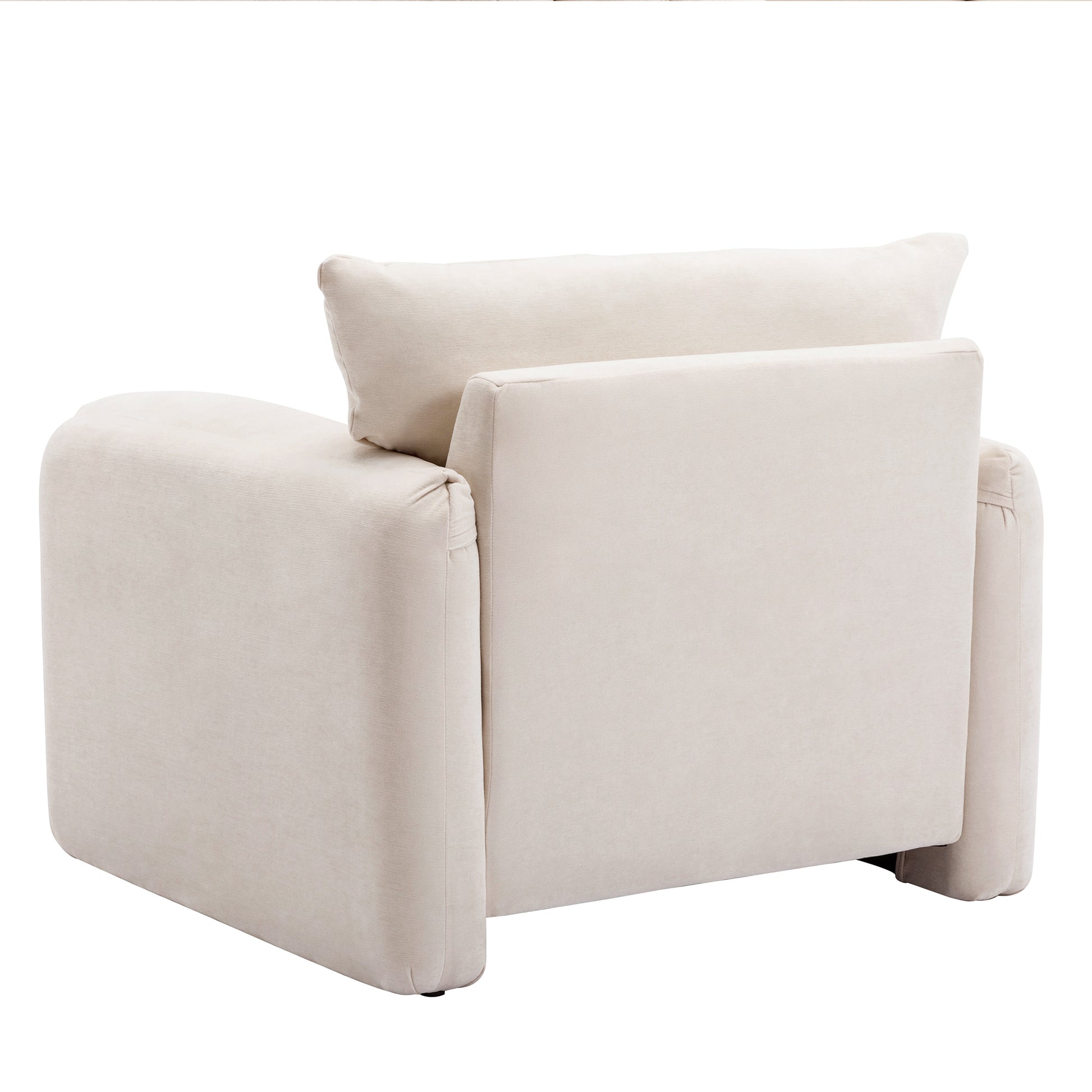 Modern Style Chenille Oversized Armchair Accent Chair Single Sofa Lounge Chair 38.6'' W For Living Room, Bedroom,Cream Cream Chenille