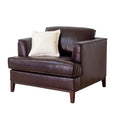 Aspen Brown Top Grain Leather Chair Brown Wood Leather