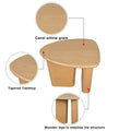 Tapered Tabletop Side Table Natural Wood Natural Wood Mdf