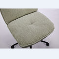 Oversize Seat Cirss Cross Chair With Wheels, Elegant Design Computer Chair, Adjustable Height 360 Rolling Swivel Home Office Chair For Small Space, Dressing Room, Living Room Gray Green Gray Primary Living Space Casual Foam Pu Leather