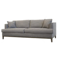 Aspen Grey Linen Sofa Grey Wood Linen 3 Seat