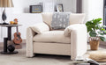 Modern Style Chenille Oversized Armchair Accent Chair Single Sofa Lounge Chair 38.6'' W For Living Room, Bedroom,Cream Cream Chenille