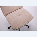Oversize Seat Cirss Cross Chair With Wheels, Elegant Design Computer Chair, Adjustable Height 360 Rolling Swivel Home Office Chair For Small Space, Dressing Room, Living Room Gray Pink Pink Grey Primary Living Space Casual Foam Pu Leather