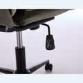 Oversize Seat Cirss Cross Chair With Wheels, Elegant Design Computer Chair, Adjustable Height 360 Rolling Swivel Home Office Chair For Small Space, Dressing Room, Living Room Gray Green Gray Primary Living Space Casual Foam Pu Leather