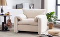 Modern Style Chenille Oversized Armchair Accent Chair Single Sofa Lounge Chair 38.6'' W For Living Room, Bedroom,Cream Cream Chenille
