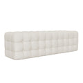 2 Pieces Bedroom Sets Queen Size Upholstered Bed With Rectangular Upholstered Ottoman For Bedroom,White Queen White 2 Piece Set Solid Wood Mdf