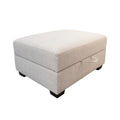 Scottsdale Beige Storage Ottoman Beige Wood Polyester Blend