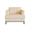 Aspen Cream Top Grain Leather Chair Cream Wood Leather
