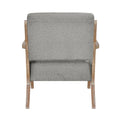 Modern Tufted Back Accent Chair 1Pc Gray Upholstery Antique Finish Solid Rubberwood Unique Design Furniture Gray Primary Living Space Modern,Rustic Rubberwood Solid Wood