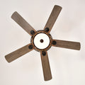 52 Inch Farmhouse 3 Lights Ceiling Fan With 5 Wood Blades, Two Color Fan Blade, Ac Motor, Remote Control, Reversible Airflow, Multi Speed, Adjustable Height, Traditional Ceiling Fa No Include Bulbs Matt Black American Design,American