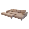 Santa Monica Brown Ottoman Brown Wood Polyester