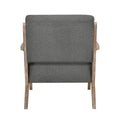Modern Tufted Back Accent Chair 1Pc Dark Gray Upholstery Antique Finish Solid Rubberwood Unique Design Furniture Dark Gray Primary Living Space Modern,Rustic Rubberwood Solid Wood