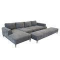 Santa Monica Grey Ottoman Grey Wood Polyester