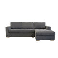 Tacoma Right Facing Sectional With Storage And Pullout Bed Grey Polyester Blend 3 Seat