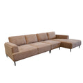 Santa Monica Brown Rf Sectional Brown Leather 4 Seat