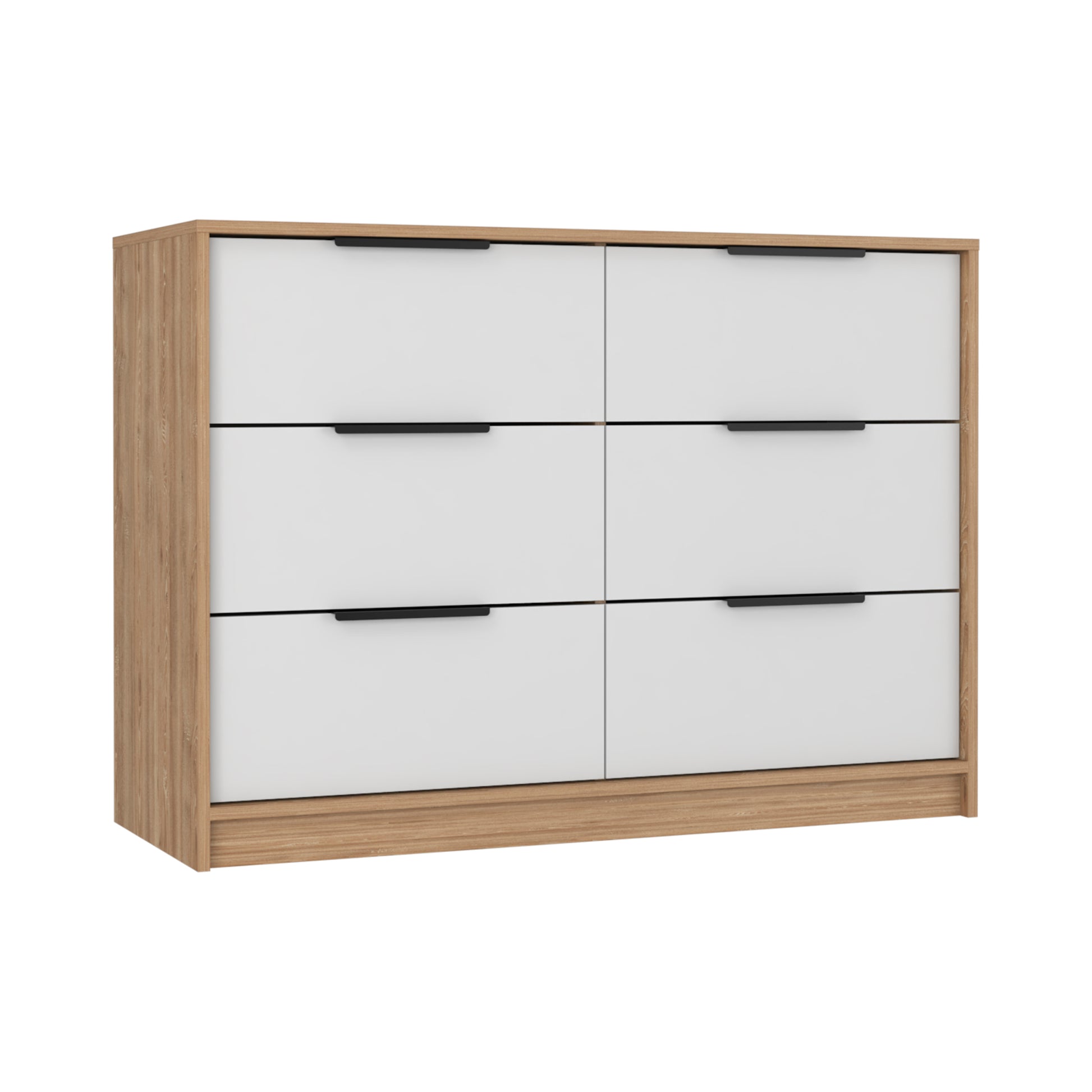 Kaia 4 Drawers Dresser, Superior Top Pine White Multicolor Bedroom Modern Particle Board Particle Board