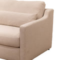 Hampshire Unbleached Linen Modular 2 Piece Sectional Beige Wood Linen 2 Seat