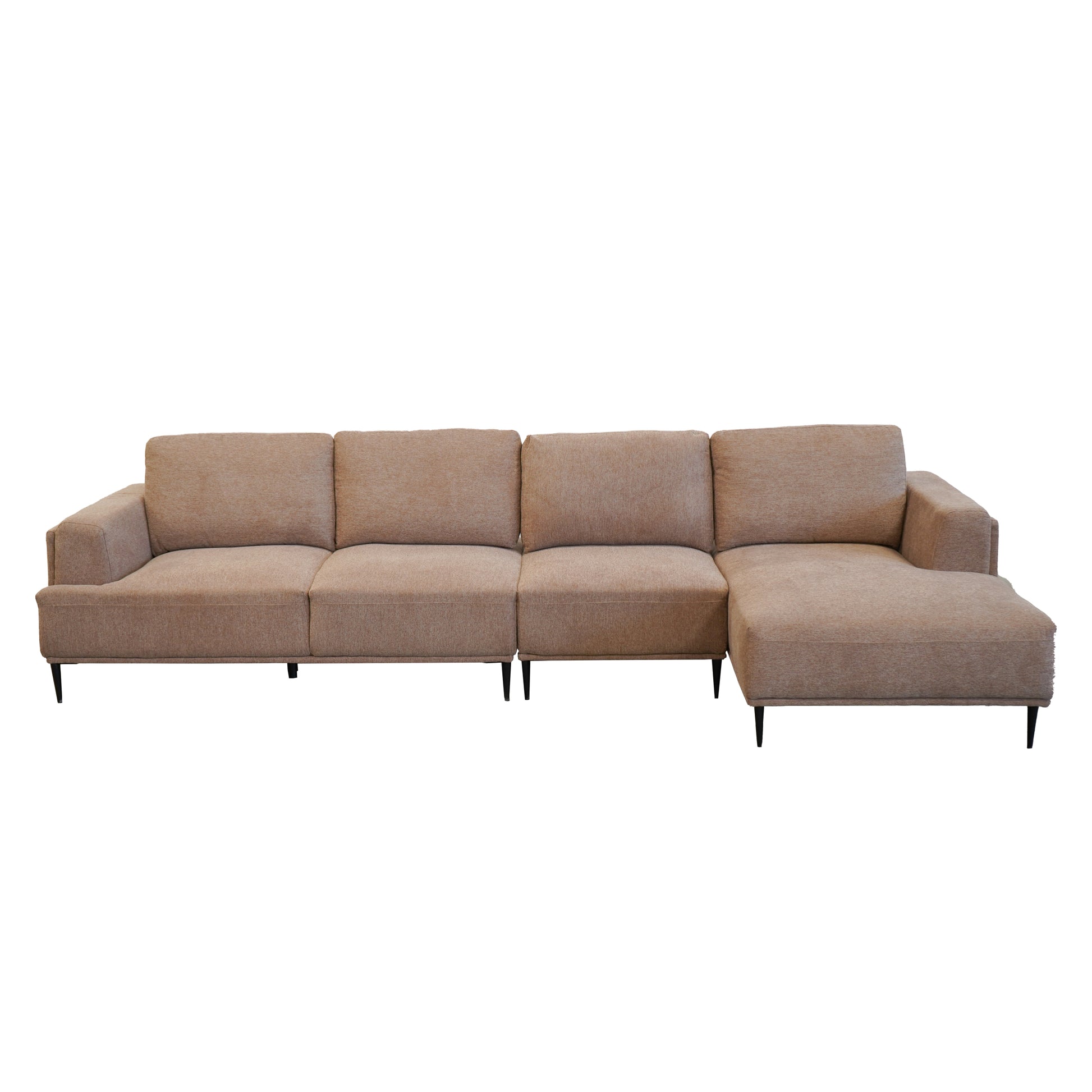 Santa Monica Brown Rf Sectional Brown Leather 4 Seat