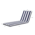 2Pcs Outdoor Lounge Chair Cushion Replacement Patio Funiture Seat Cushion Chaise Lounge Cushion Blue White Stripe Blue Polyester