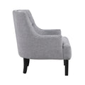 Modern Traditional Accent Chair Gray Chenille Upholstery Button Tufted Solid Wood 1Pc Living Room Furniture Gray Primary Living Space Modern,Traditional Solid Wood