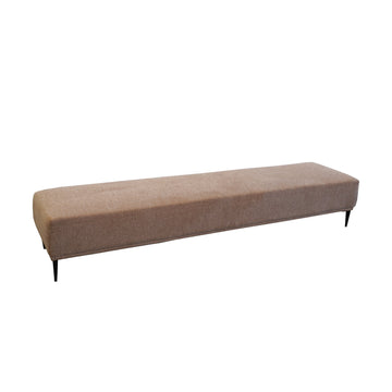 Santa Monica Brown Ottoman Brown Wood Polyester