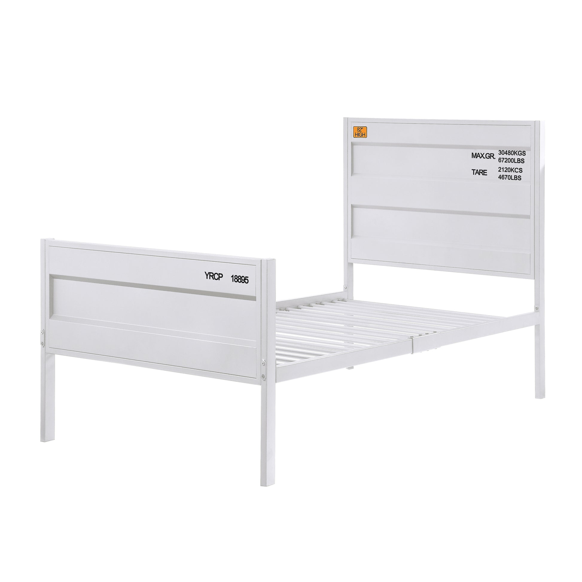 White Full Platform Bed Full Box Spring Not Required White Metal Bedroom Bed Frame Metal