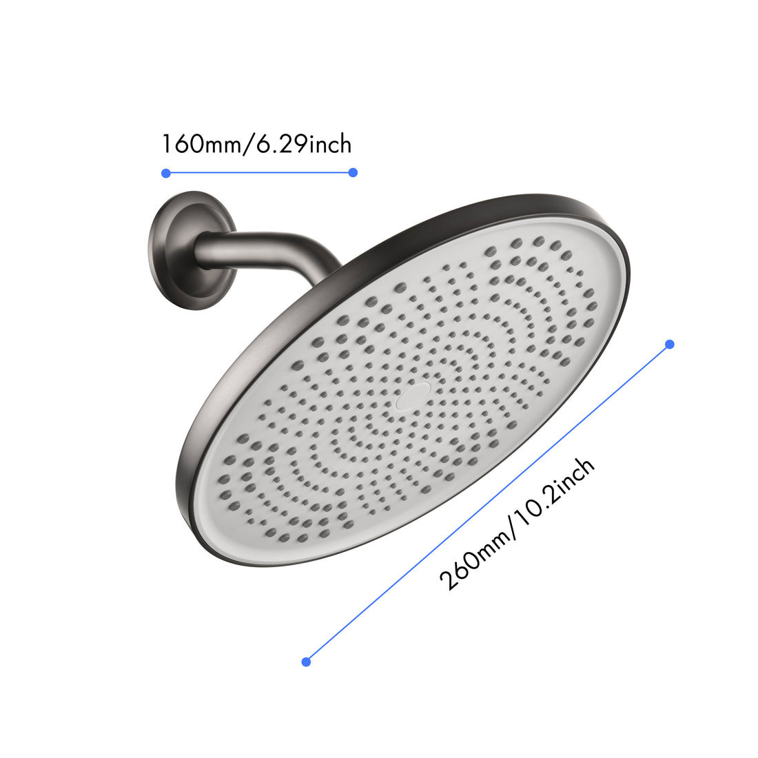 Shower Head High Pressure Rain Luxury Modern Look No Hassle Tool Less 1 Min Installation The Perfect Adjustable Replacement For Your Bathroom Shower Heads Gunmetal Bathroom Stainless Steel