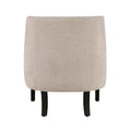 Modern Traditional Accent Chair Chenille Upholstery Button Tufted Solid Wood 1Pc Living Room Furniture Beige Multi Primary Living Space Modern,Traditional Solid Wood