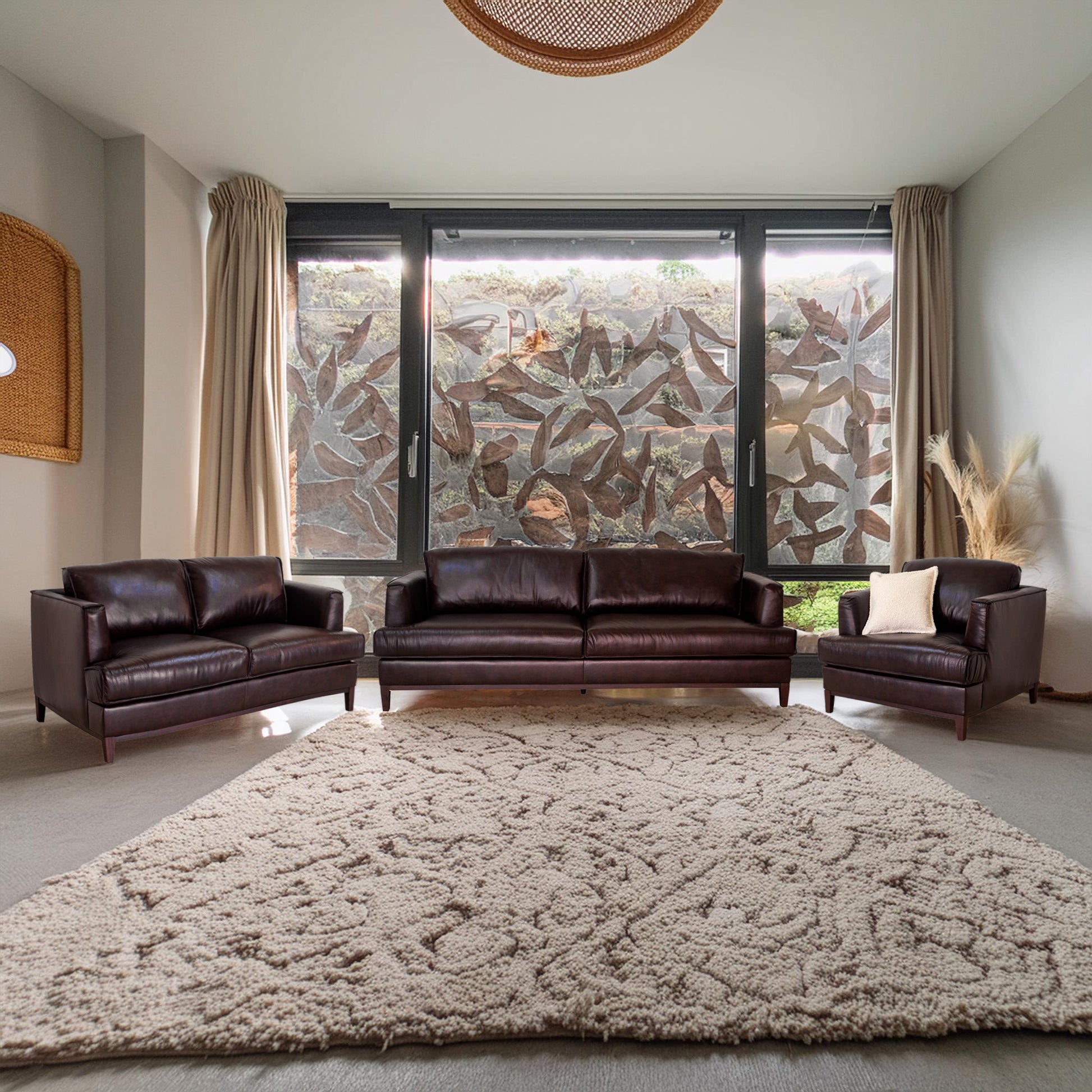 Aspen Brown Top Grain Leather Chair Brown Wood Leather