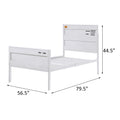 White Full Platform Bed Full Box Spring Not Required White Metal Bedroom Bed Frame Metal